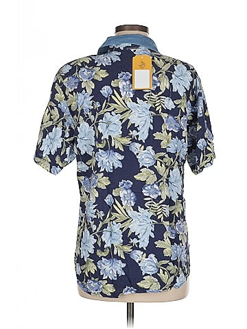 New Look Blue Floral Short Sleeve Shirt (view 2)