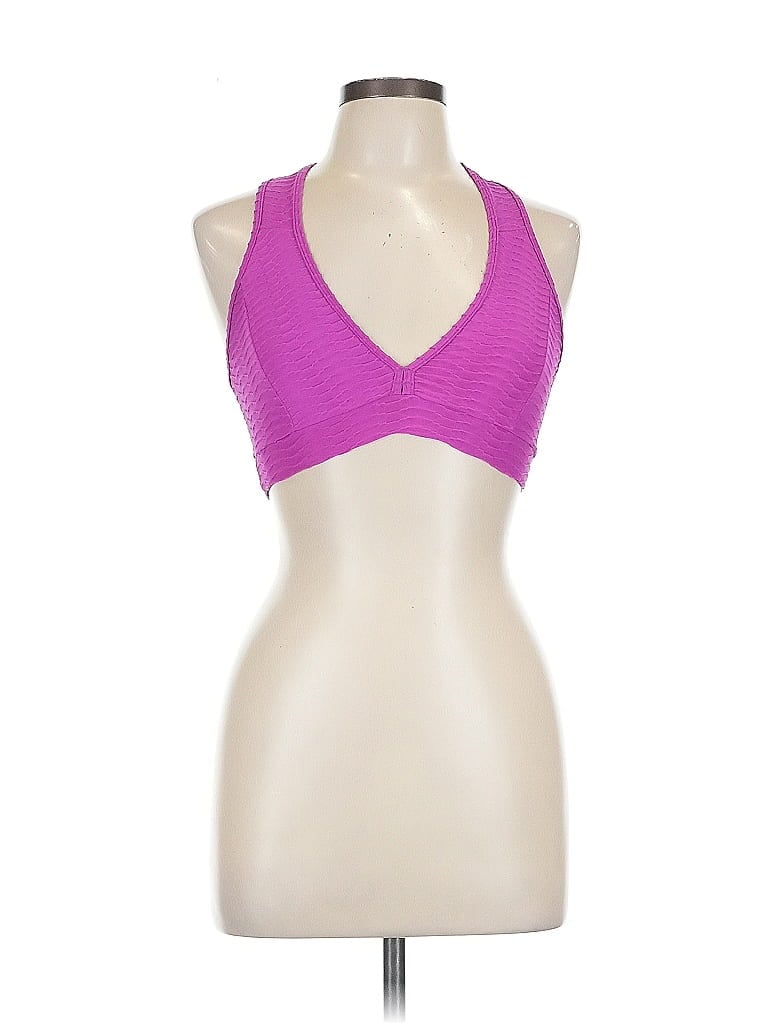 Pre-owned Booty By Brabants Tank Top Purple Halter Neckline Tops