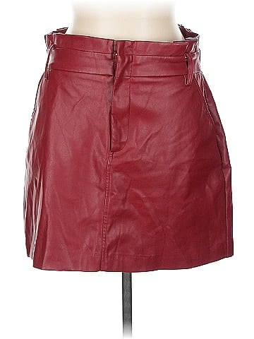 Zara TRF Faux Leather Skirt (view 1)