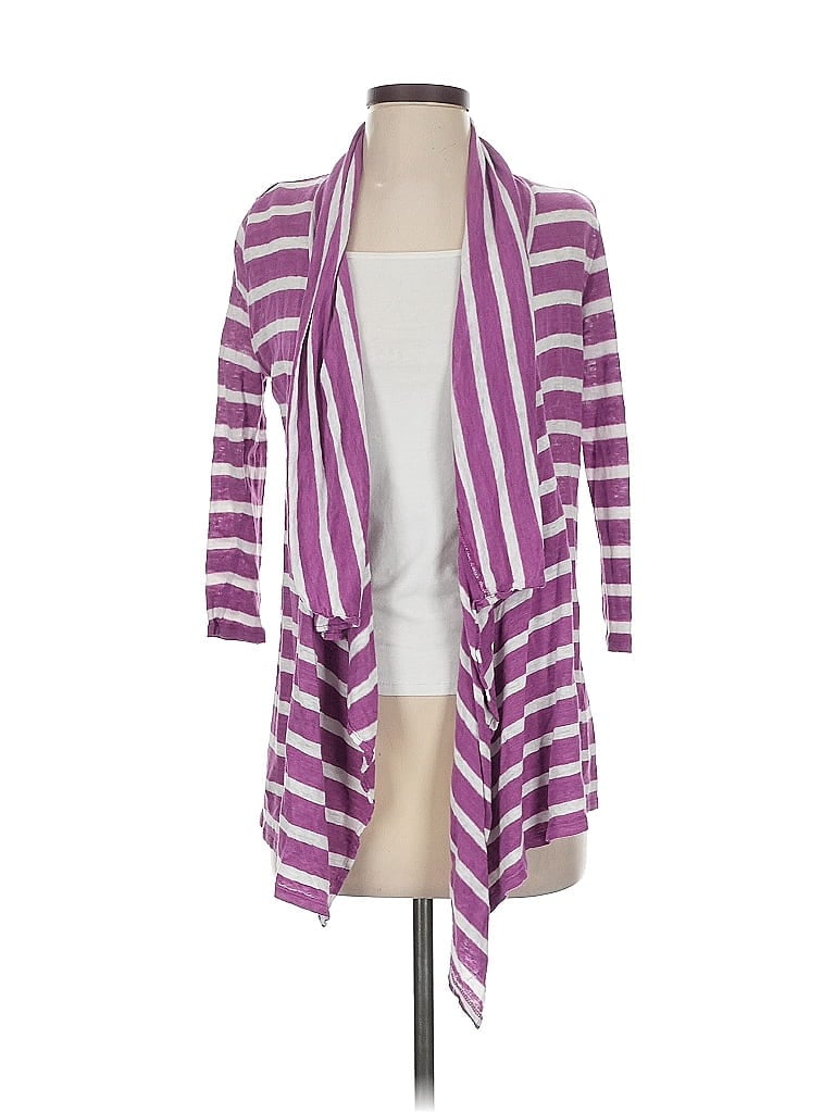 Pre-owned Jjill Cardigan Sweater In Purple