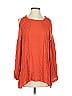 LoveRiche 100% Rayon Orange Long Sleeve Blouse Size S - photo 1