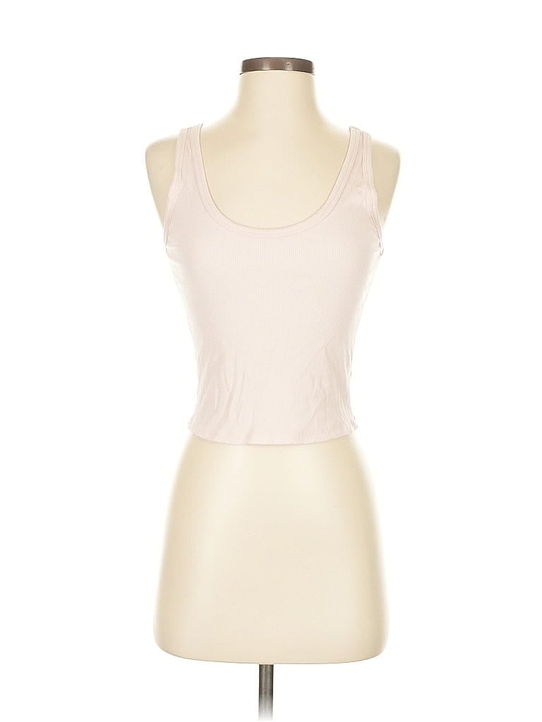 Pre-owned Lulus Tank Top Ivory Strapless Neckline Tops In White