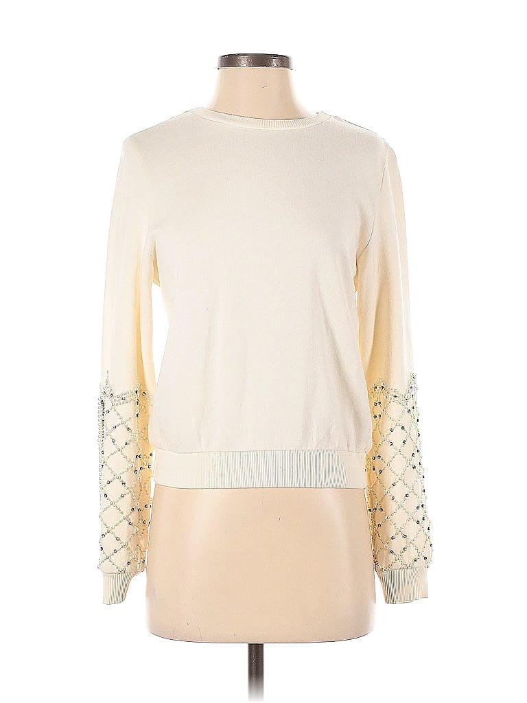 Pre-owned Express Pullover Sweater In White