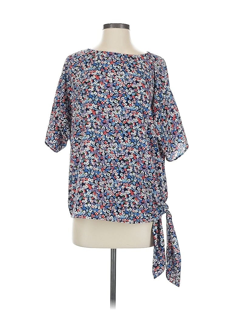 Pre-owned Michael Michael Kors 3/4 Sleeve Blouse In Blue