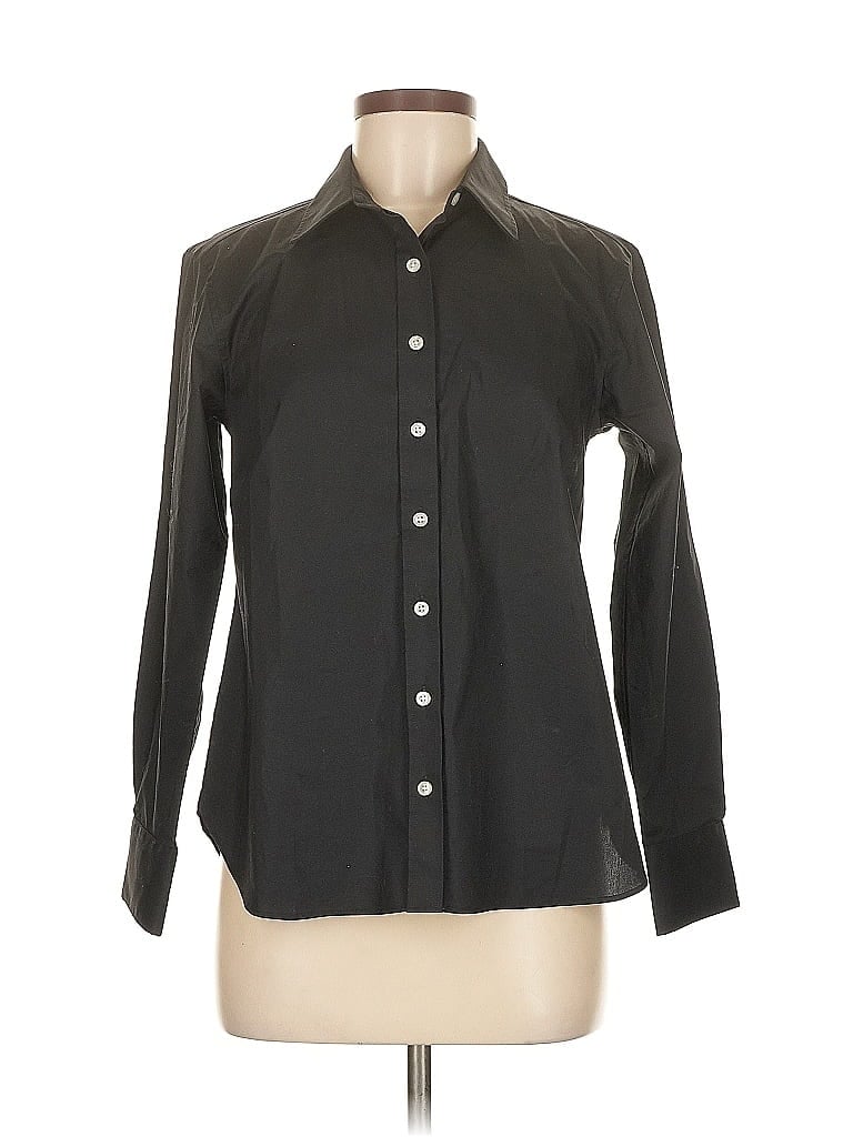 Click to view more detailed imagery on our partner's website Pre-owned Lands' End Long Sleeve Button Down Shirt In Black