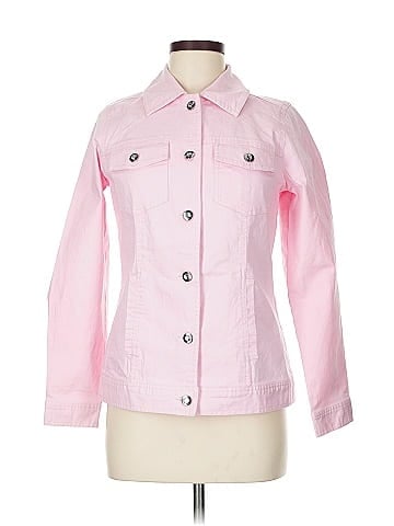 D&Co. Pink Cotton Button-Down Jacket  (view 1)