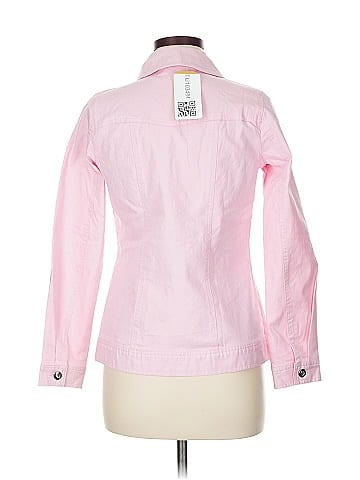 D&Co. Pink Cotton Button-Down Jacket  (view 2)