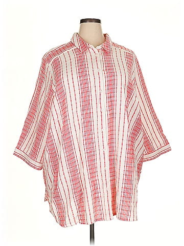 Catherines 3/4 Sleeve Button-Down Shirt (view 1)