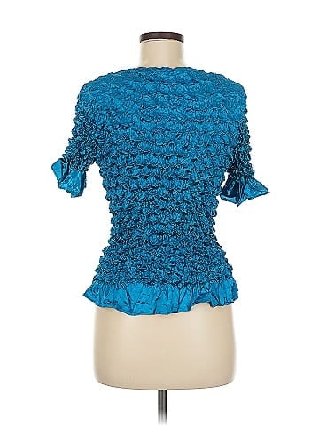 f.c Blue Smocked Popcorn Top  (view 2)