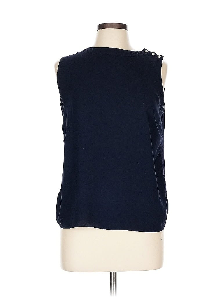 Pre-owned Ann Taylor Loft Sleeveless Blouse In Blue