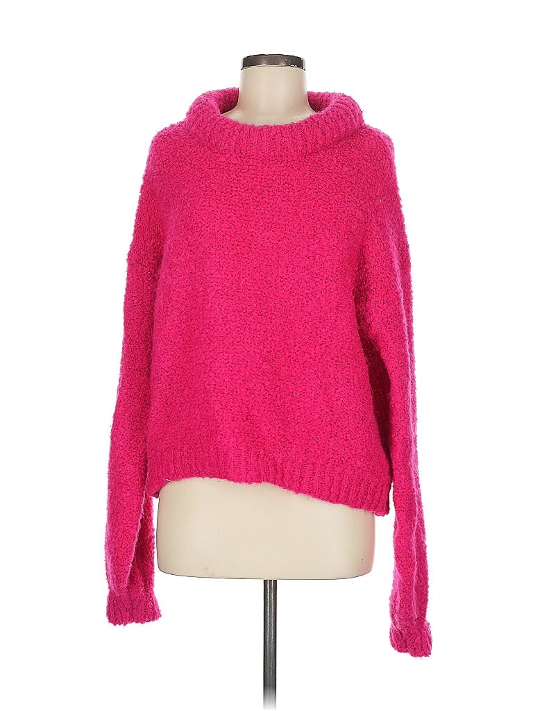 Pre-owned Something Navy Pullover Sweater In Pink