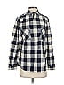 J.Crew Checkered-gingham Blue Long Sleeve Top Size XXS - photo 1