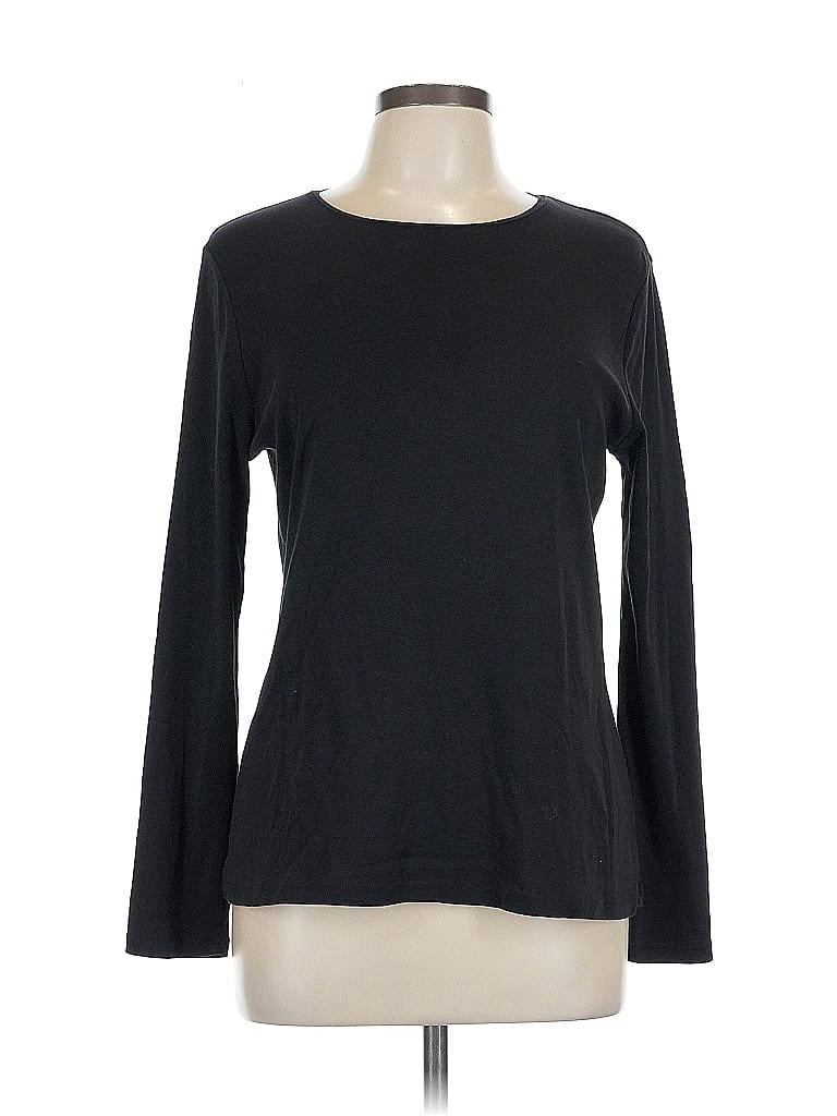 Pre-owned Talbots Long Sleeve T-shirt In Black