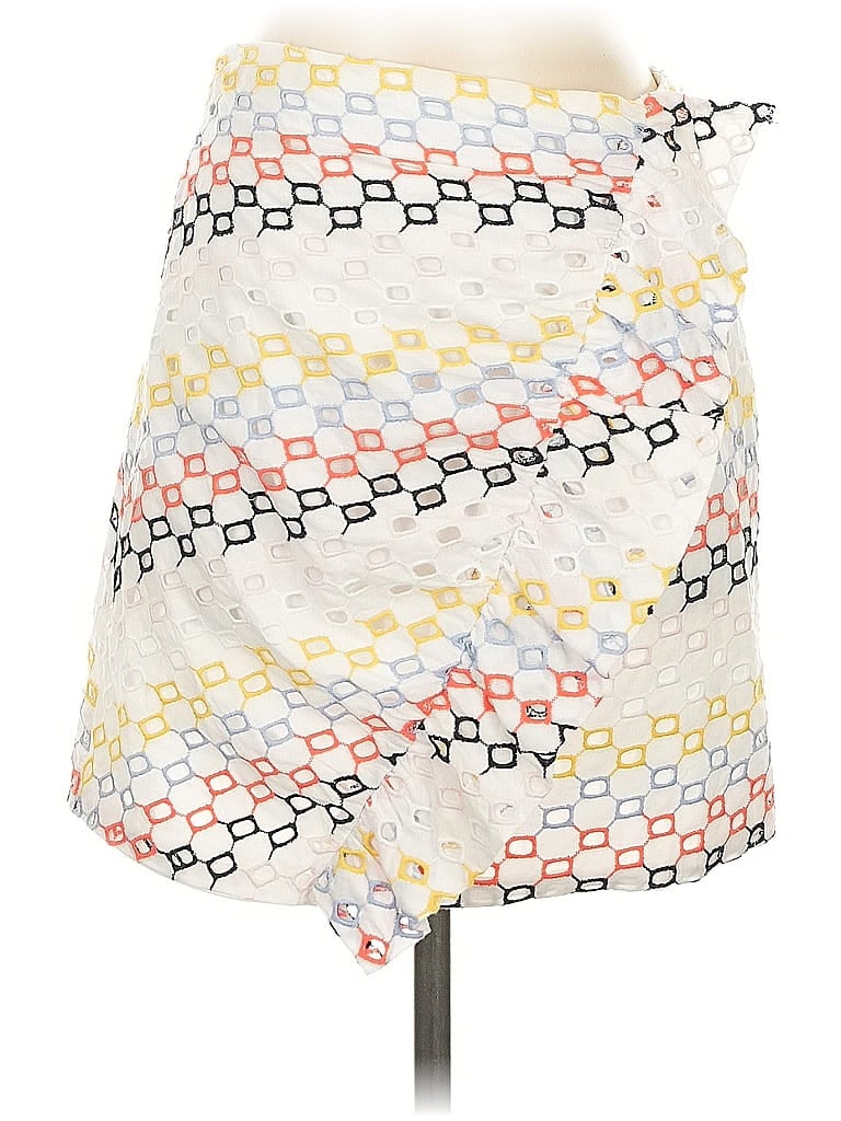 Pre-owned Waverly Grey Casual Skirt In White