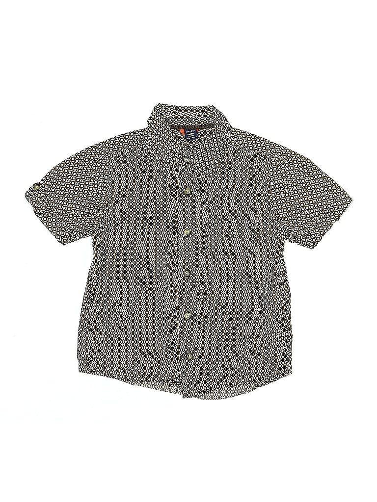 Pre-owned Baby Gap Kids' Short Sleeve Button Down Shirt In Gray
