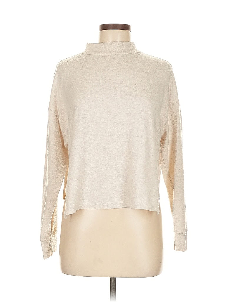 Pre-owned Abound Long Sleeve Turtleneck In White