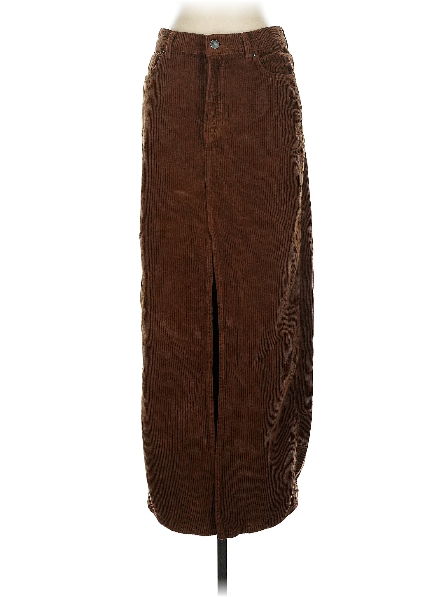 Reformation Jeans 100% Cotton Brown Casual Skirt Size 26 waist