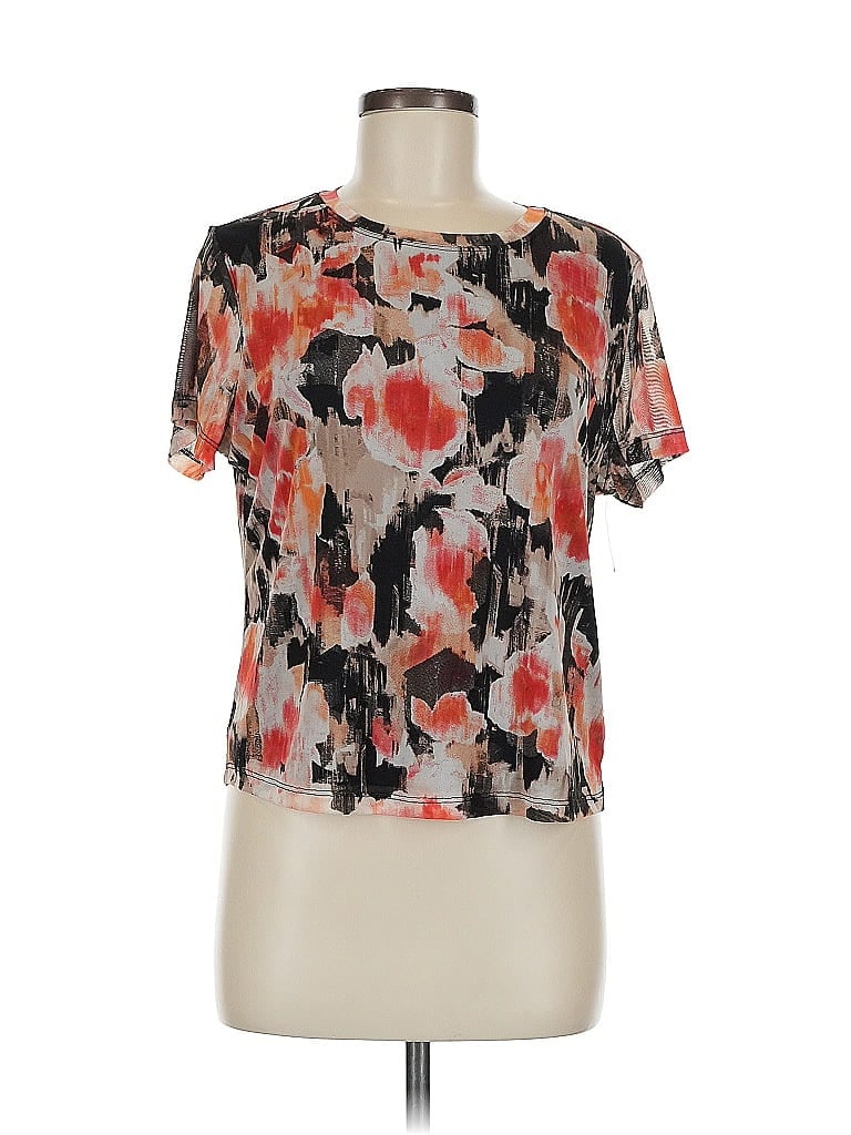 Pre-owned Dkny Short Sleeve Blouse In Orange