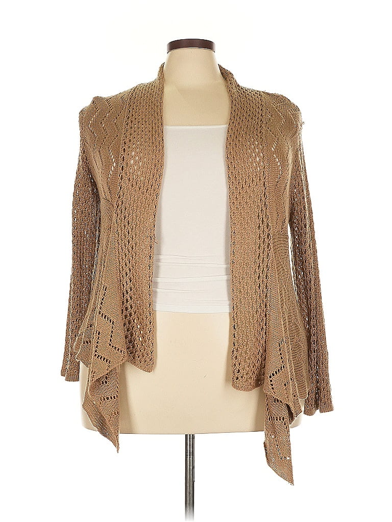 Pre-owned Dressbarn Cardigan Sweater In Brown