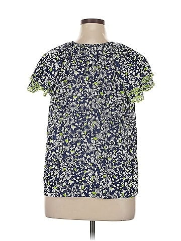 Tanya Taylor Short Sleeve Silk Top (view 2)