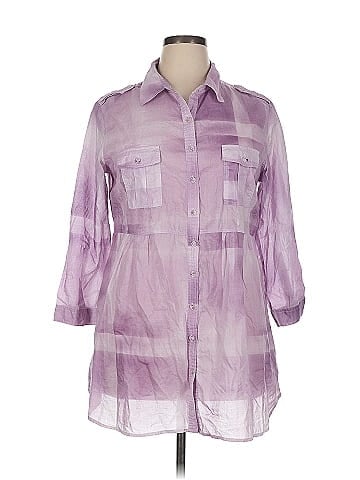 Mary McFadden 3/4 Sleeve Button-Down Shirt (view 1)