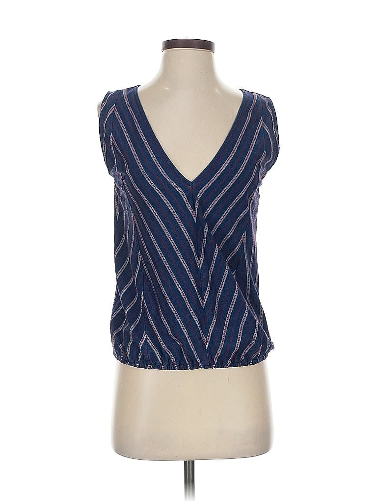 Pre-owned Max Studio Sleeveless Blouse In Blue