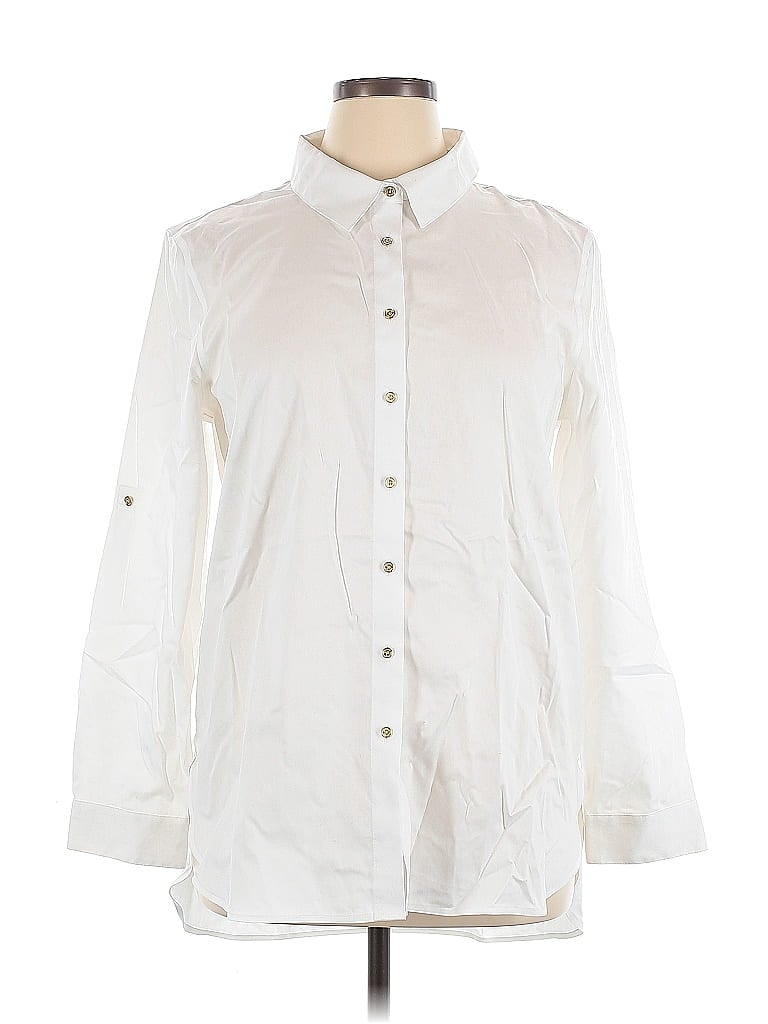 Click to view more detailed imagery on our partner's website Pre-owned Calvin Klein Long Sleeve Button Down Shirt In White