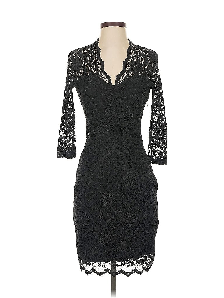 Karen Kane Size L Women's Black Shimmer Shift Dress