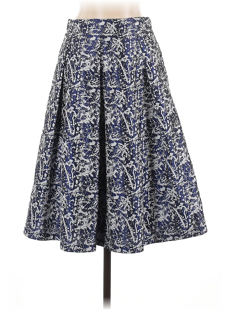 Lucy Paris 100% Polyester Print Blue Casual Skirt Size S - photo 1