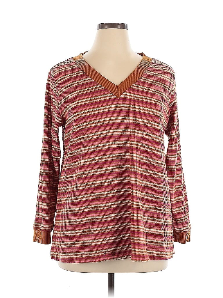 Click to view more detailed imagery on our partner's website Pre-owned St. John's Bay Pullover Sweater In Burgundy