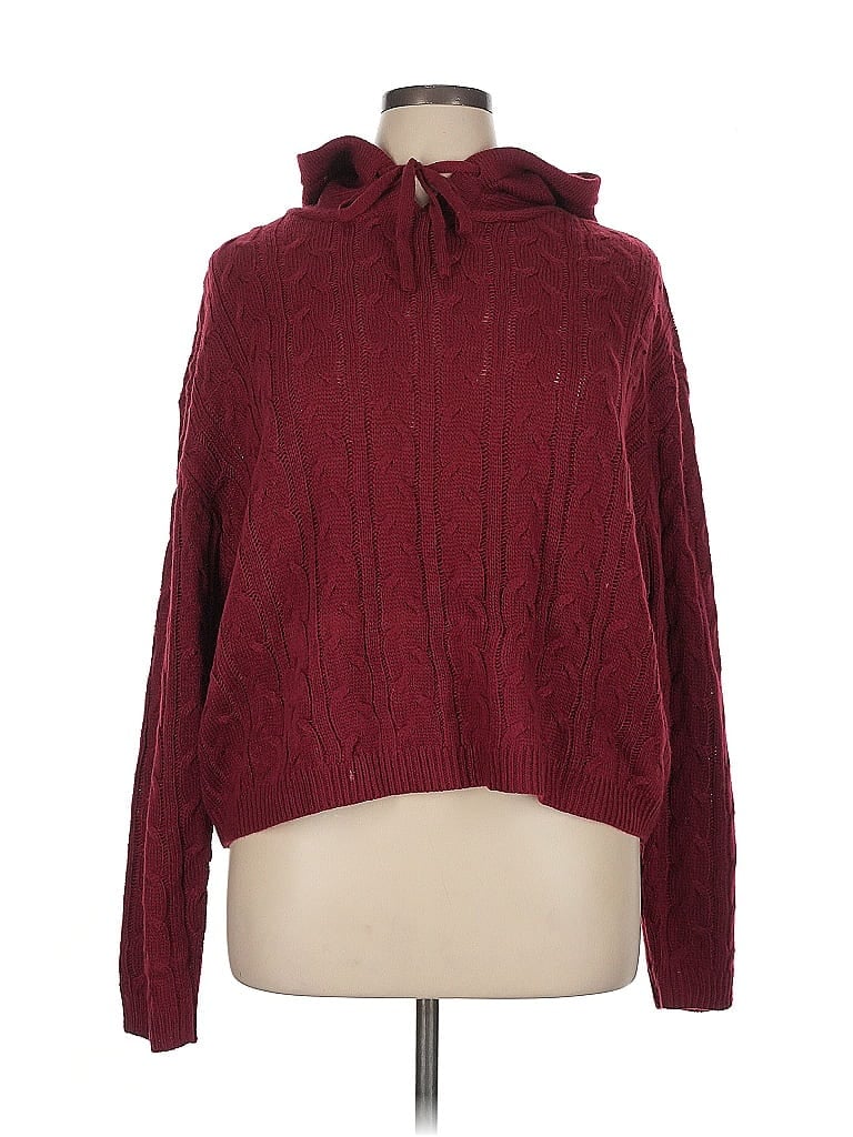 Pre-owned Unbranded Pullover Sweater In Burgundy