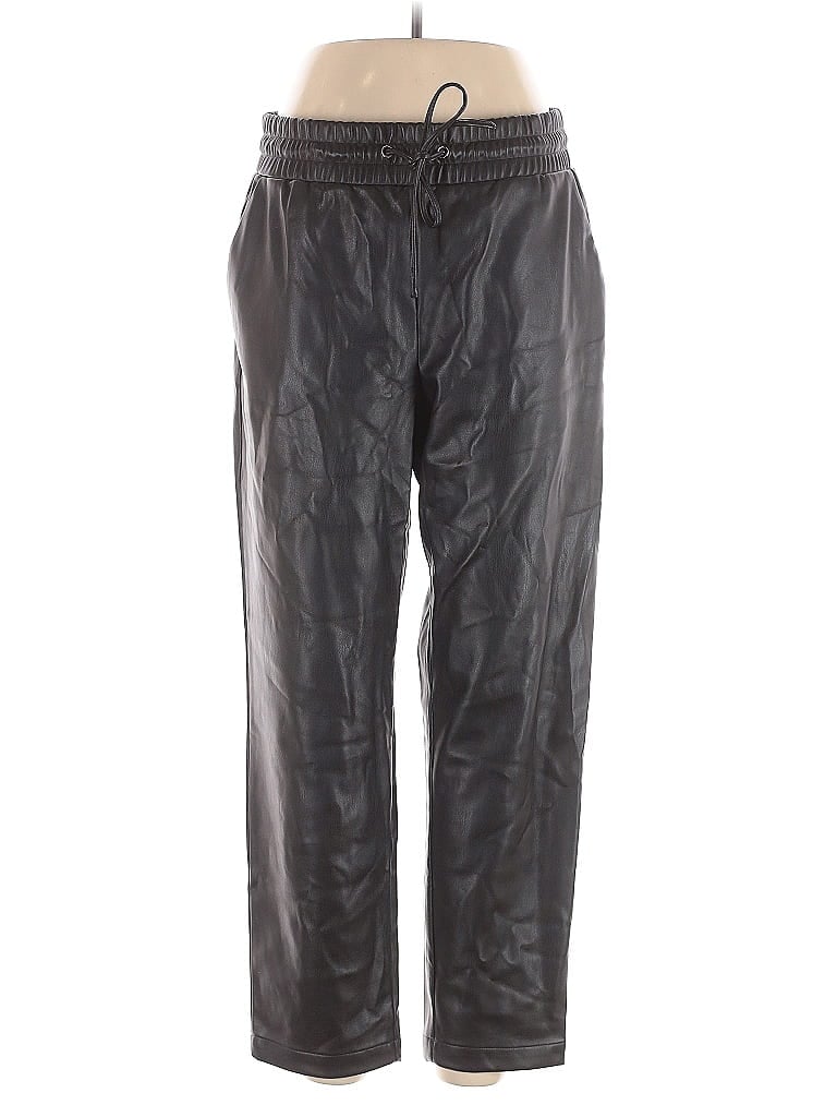 Pre-owned Ann Taylor Loft Faux Leather Pants In Gray