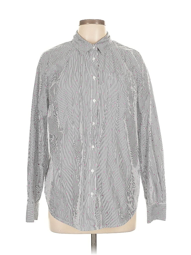 Pre-owned A New Day Long Sleeve Button Down Shirt In Gray