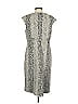 Calvin Klein Graphic Gray Ivory Casual Dress Size P (petite) - photo 2
