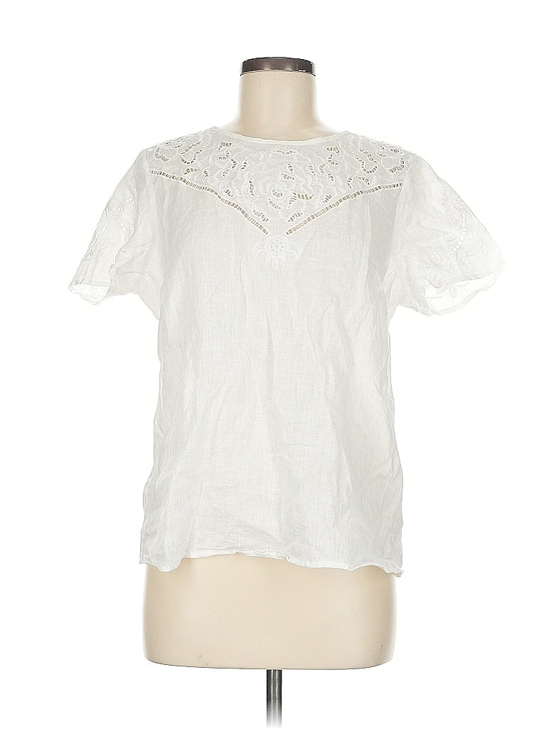 Blouse Dentelle Bebe Noire Avec Perles - Taille M Manches Courtes, Occasion Très Bon état