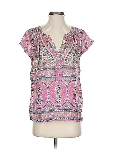 Calypso St. Barth Short Sleeve Silk Top (view 1)