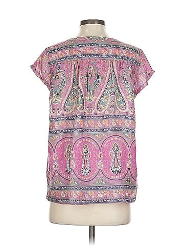 Calypso St. Barth Short Sleeve Silk Top (view 2)