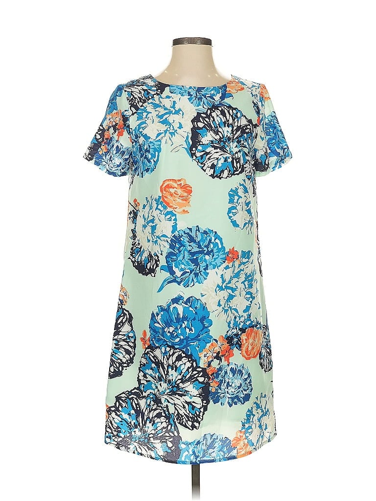 Pre-owned J.crew Factory Store Casual Dress In Blue