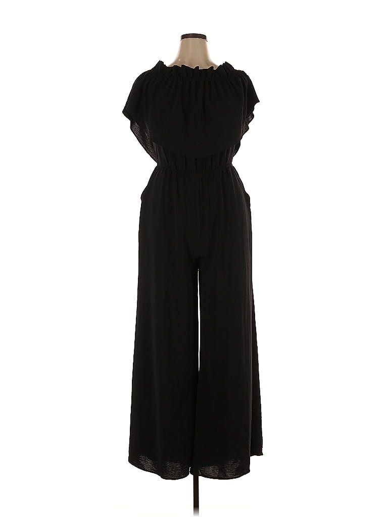Meritt Solid Black Jumpsuit Size M - photo 1