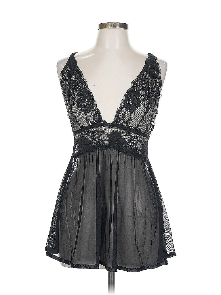 Seven 'til Midnight Black Sheer Black Lace Dress Elegance Size L 18