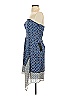 Outback Red 100% Polyester Paisley Blue Cocktail Dress Size 4 - photo 5