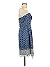 Outback Red 100% Polyester Paisley Blue Cocktail Dress Size 4 - photo 4