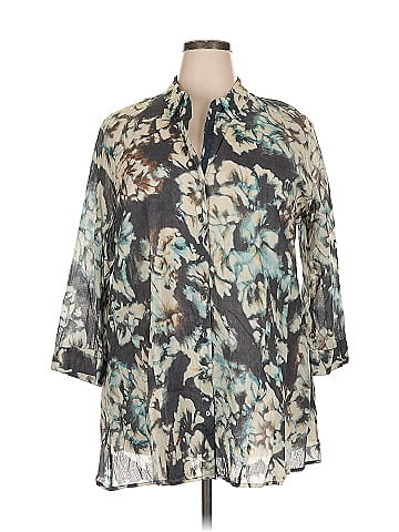Nic + Zoe 3/4 Sleeve Button-Down Shirt (view 1)