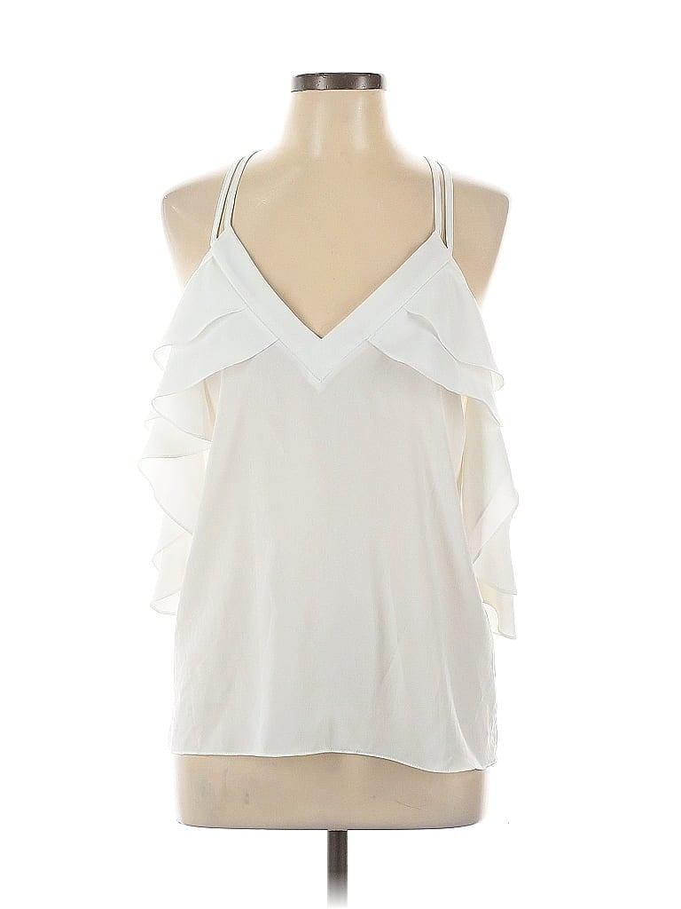 Pre-owned Saks Fifth Avenue Sleeveless Blouse In White
