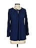 MICHAEL Michael Kors Blue Long Sleeve Blouse Size S - photo 1