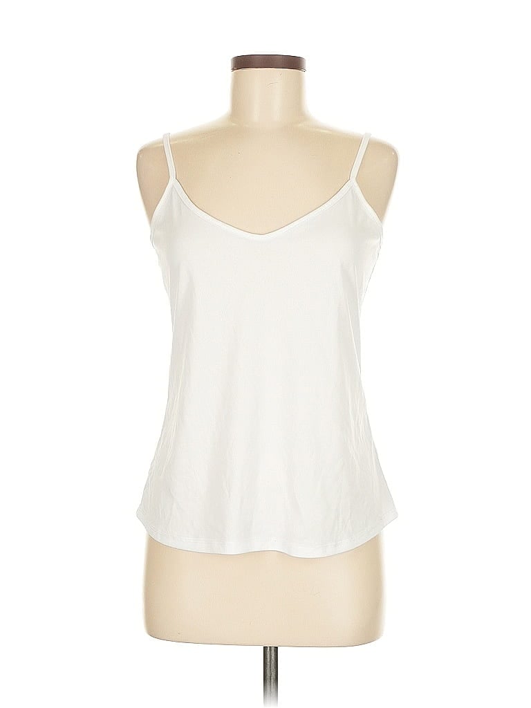 Pre-owned Unbranded Tank Top Ivory Halter Neckline Tops In White