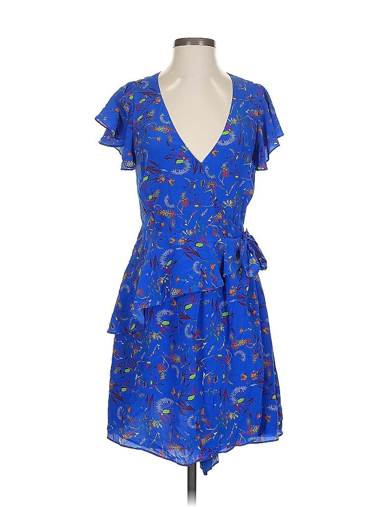 Tanya Taylor 100% Silk Paisley Blue Cocktail Dress Size 2 - photo 1
