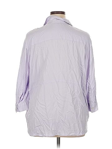 Lord & Taylor 3/4 Sleeve Button-Down Shirt (view 2)