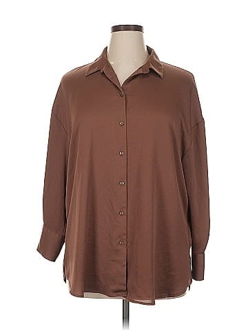 Primark 3/4 Sleeve Button-Down Shirt (view 1)