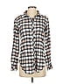 Athleta Plaid Ivory Long Sleeve Button-Down Shirt Size XS - photo 1